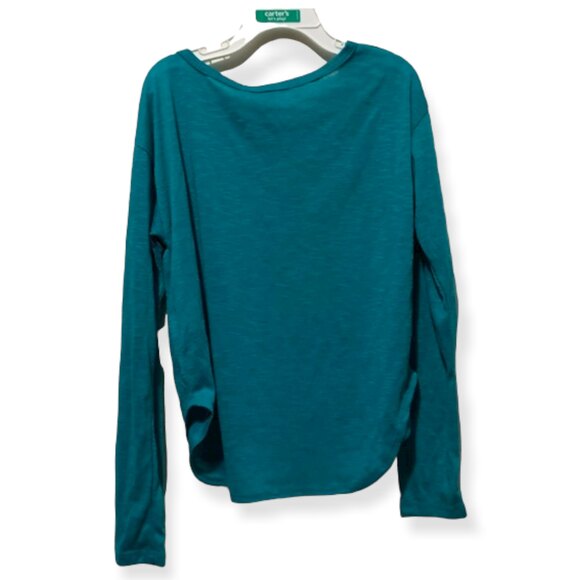 Purple Pixies Long Sleeved Smiley Graphic Tee Teal Size Medium NWT New with Tags - Picture 3 of 5